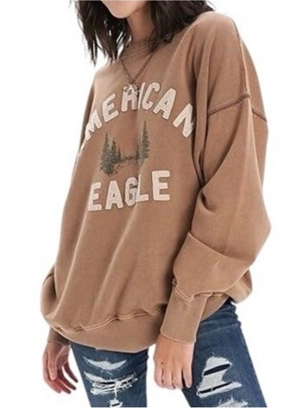 American Eagle Outfitters Brown Women’s Crewneck Sweatshirt - Size XS